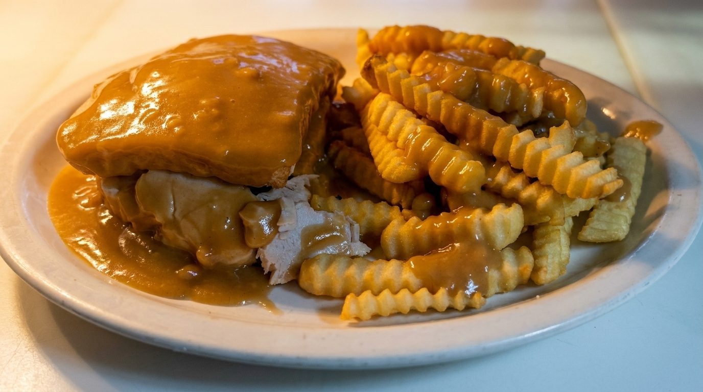 Hot Turkey Sandwich w/French Fries.