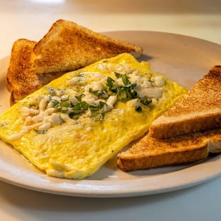 Spinach & Asiago Cheese Omelette