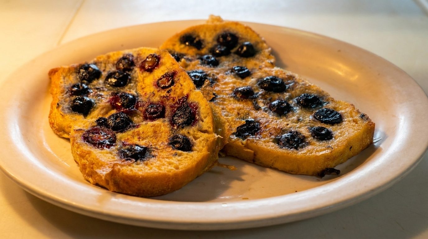 2 Blueberry French Toast.