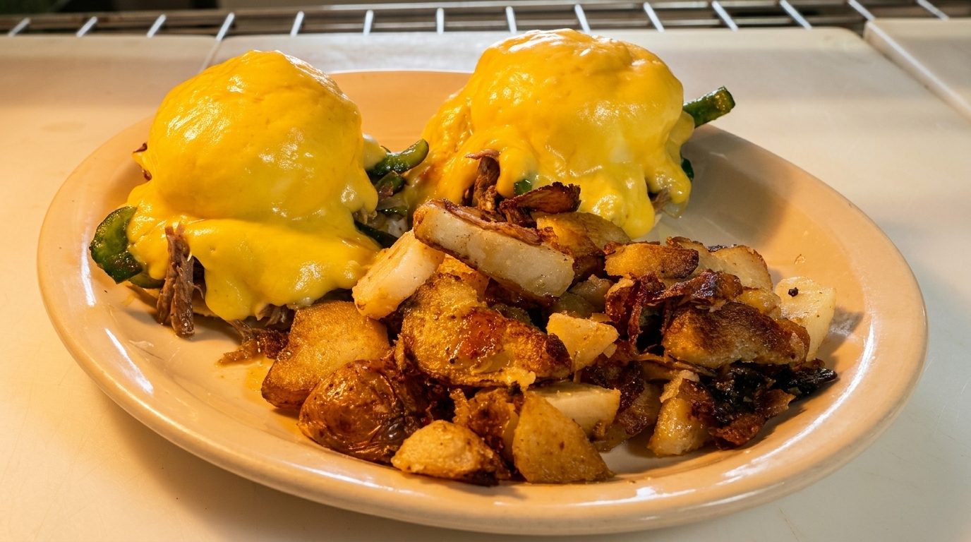 Eggs Benedict w/Home-fries.