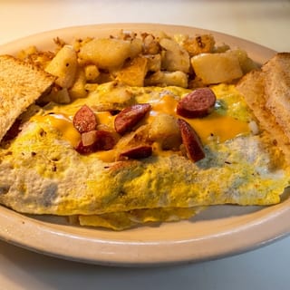 Polish Sausage & Cheese Omelette