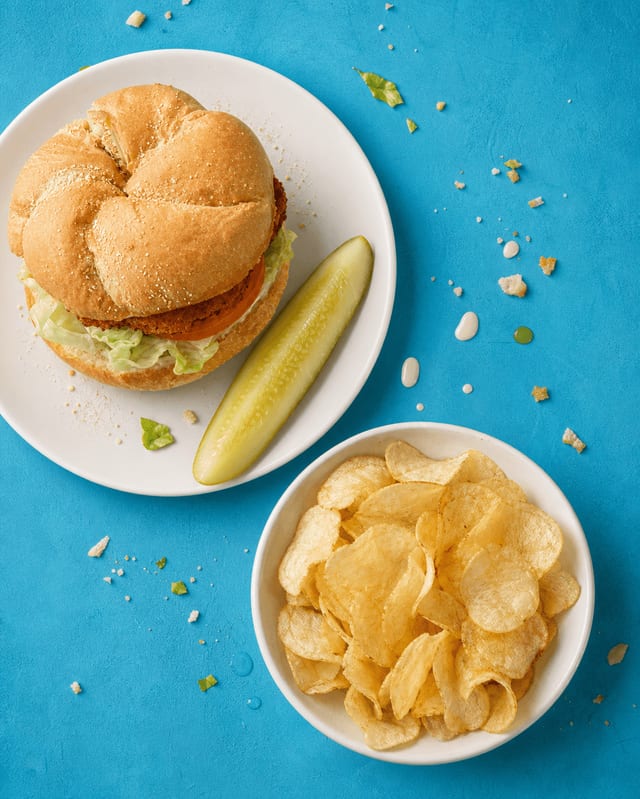 Grilled Chicken Breast on a Kaiser Roll Sandwich.